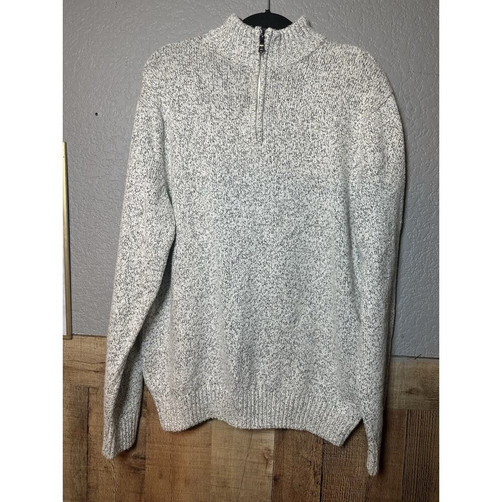 CHAPS Quarter‎ Zip Pullover Sweater Mens Sz L Soft Cotton Preppy Comfort Layers